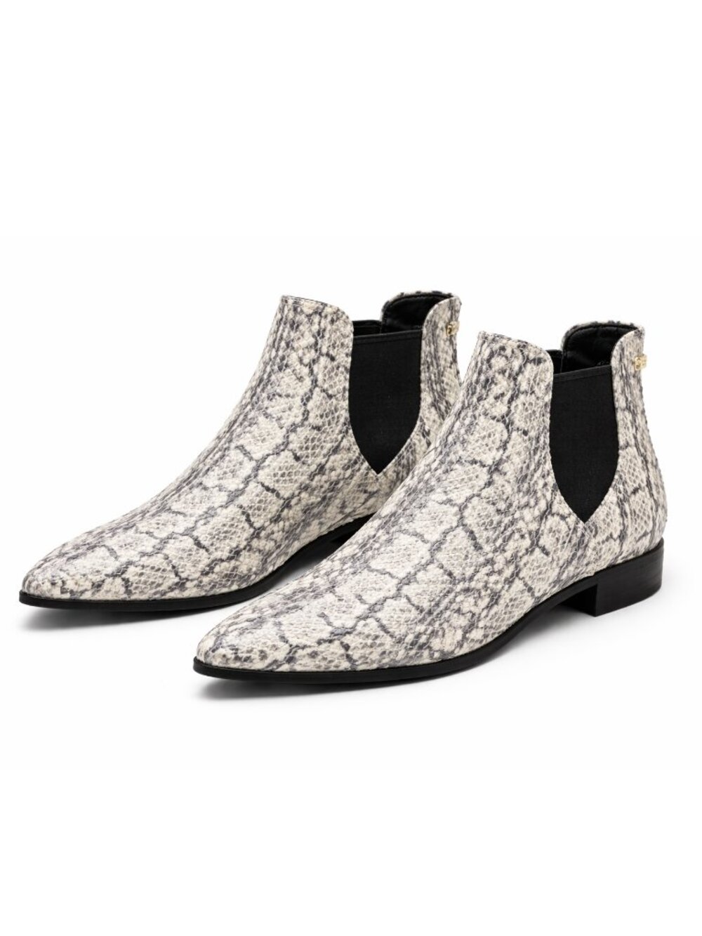 COLE HAAN GRAND OS Hara Python Embossed Snakeskin Leather Booties - Size 9